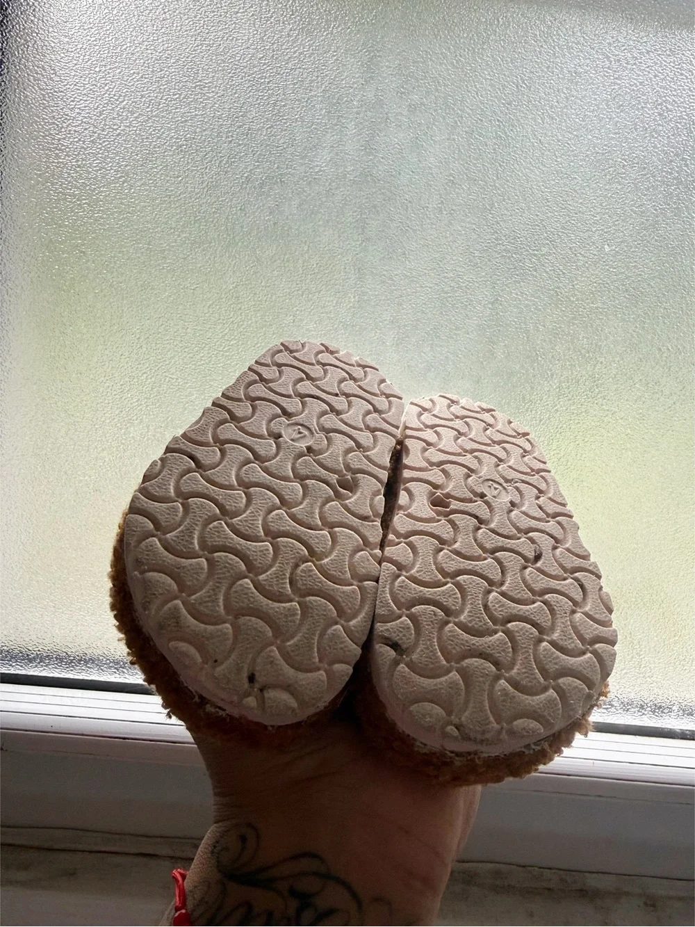 Cozy Brown Sherpa Baby Slippers